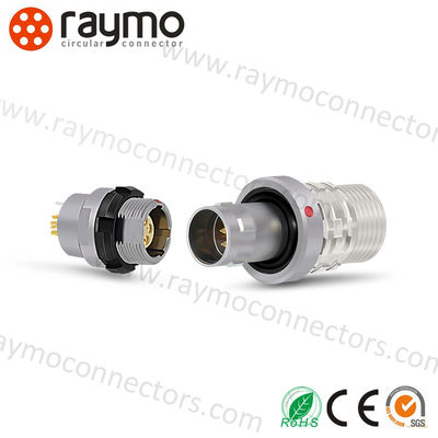 Złącze przemysłowe AMC 5Gbps Srebrne 10mm Push-Pull Zastosowanie wojskowe Okrągłe A11W*M-P27XBC0-0000
